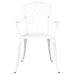 Sillas de Jardín  2 pcs en Aluminio Fundido Blanco