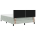 Cama con Box Spring y Colchón  Gris Claro 160x200 cm Terciopelo