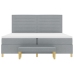 Cama Box Spring  con colchón y banco Gris Claro 200x200 cm Tela