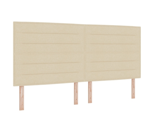cabecero  Diseño Lineas Crema 200 cm Tela