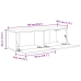 Armarios para TV 2 unidades Negro Roble 100x30x30 cm Madera