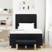 Cama Box Spring  con Colchón y Banco Negro 120x200 cm Tela