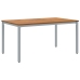 Conjunto de Comedor de Jardín  7 Piezas Gris Metal Resistente