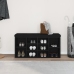Banco de Almacenamiento  Negro de Roble 100x30x48 cm de Madera Elaborada