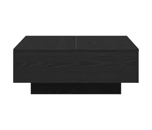 Mesa de Café  Negra de Roble 80x80x31 cm de Madera Ingenierizada