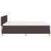 Cama Box Spring  con Colchón y LED Marrón Oscuro 140x190 cm Tela