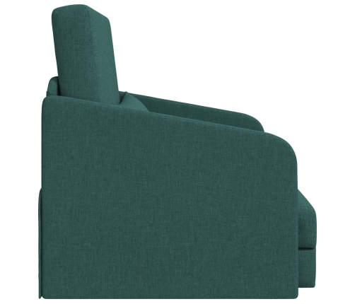 Sofá Cama de Suelo  2-en-1 Verde Oscuro 65x80x83 cm Tela