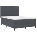 Cama con Caja de Resortes con Colchón Gris Oscuro 140x200 cm Tela de Corduroy