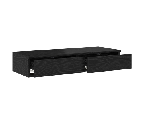 Cajones de cama  en negro, 75 x 36,5 x 16,5 cm, de madera contrachapada