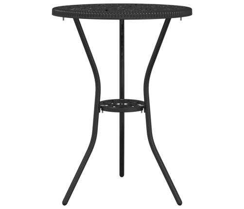 Set de Bistro de Jardín de 3 Piezas  en Aluminio Fundido Negro