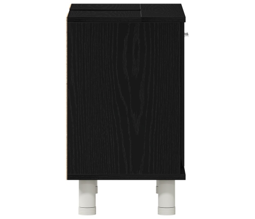 Cabinet de baño  Negro Roble 60x32x54 cm Madera Ingenierizada