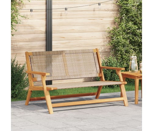 Banco de Jardín  Beige 122x76x73.5 cm Madera de Acacia
