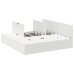 Marco de Cama Blanco Madera King Marco con Almacenamiento