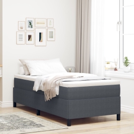 Marco de Cama  Gris Oscuro 80x200 cm Tela de Pana