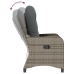 Sillón Reclinable  con Cojín Gris de Ratán Poliéster