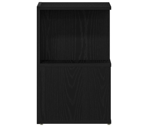 Mesita de Noche  Negra de Roble 35x35x55 cm de Madera