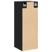Armario de pared para baño  Negro Roble 30x30x80 cm Madera Fabricada