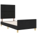 Estructura de Cama de Tela Negra  90x190 cm