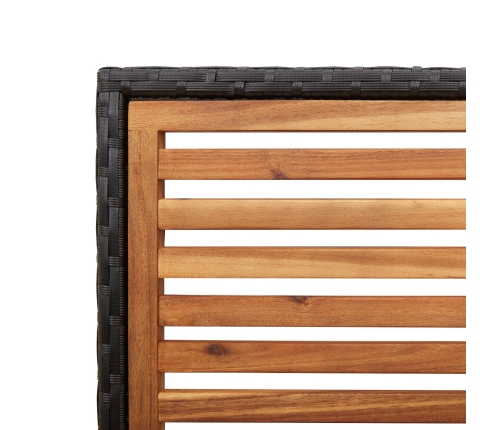 Sillas de jardín apilables con cojines 2 pcs Negro Polirratan