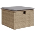 Conjunto de Sofás de Jardín  de 8 piezas con Cojines Beige Poliratán