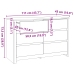 Comoda  ""DRAMMEN"" Blanca 111x43x73,5 cm de Madera Sólida de Pino