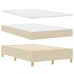 Cama con Base de Resortes y Colchón Crema 120x200 cm Tela