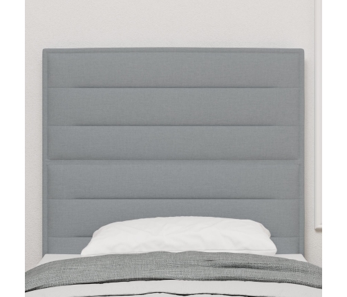 Cabecero  Gris Claro Tela 90 cm Cabecero Tapizado Rectangular