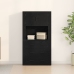 Alto Buffet Set de 2 Roble Negro Madera Elaborada