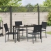 Set de 3 Negro Ratán PE y acero recubierto de polvo 54x62.5x89 cm