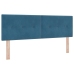 Cabezal  Botones Capitoneado Azul Oscuro 160 cm Terciopelo