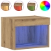 Armario de pared  con luces LED Roble Artesanal 40x30x30 cm