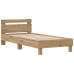 Estructura de Cama  con Luces LED Roble Artisan 90x200 cm Madera Ingenierizada