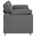Sofá Love Seat  Gris Oscuro 140 cm Tela