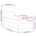 Cama Box Spring  con Colchón Crema 100x200 cm Tela de Pana
