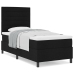 Cama con Box Spring con Colchón Negra 90x200 cm Tela