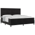 Cama Box Spring  con colchón Negro 200x200 cm Terciopelo