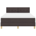 Cama con canapé y colchón LED marrón oscura 140x190 cm tela