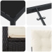 Set de Comedor de Jardín de 7 Piezas con Cojines Rattan Negro