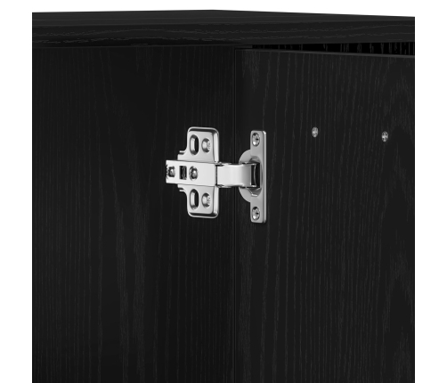 Cabinet de baño  Negro Roble 60x32x54 cm Madera Ingenierizada