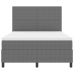 Cama con Box Spring  con Colchón Gris Claro 140x200 cm Tela de Loros