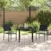 Conjunto de Comedor de Jardín  3 Piezas Negras de Poliratán