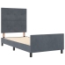 Marco de Cama  Gris Oscuro 90x200 cm Terciopelo