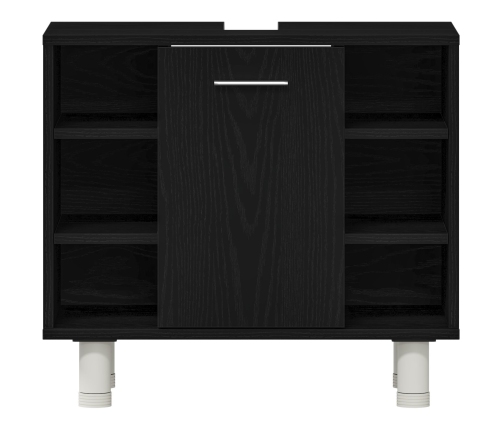 Cabinet de baño  Negro Roble 60x32x54 cm Madera Ingenierizada