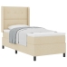 Cama con Box Spring y Colchón  Crema 100x200 cm Tela