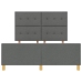 Estructura de Cama  Gris Oscuro 140x190 cm Tela