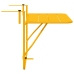 Mesa Colgante Plegable Amarilla de Acero  60x40 cm