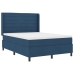 Cama Box Spring  con colchón y LED azul 140x200 cm tela