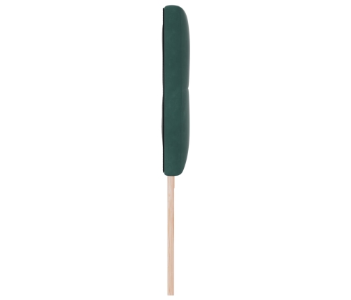 Cabecera LED Cabecera con Botones Tapizados Verde Oscuro 100 cm Terciopelo