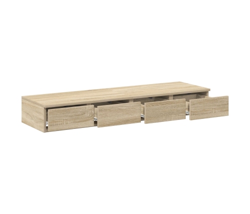 VidaXL Cajones para Cama Roble Sonoma 120x36.5x16.5 cm Madera Compensada
