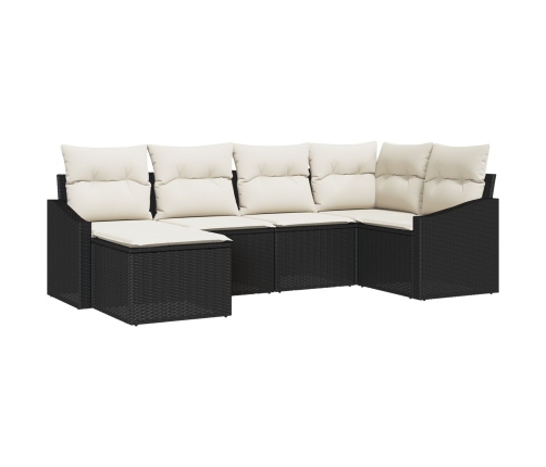 Set de comedor de jardín  Conjunto de 6 Beige, Negro